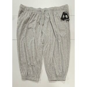 Ideology Women's Performance Plus Size 3X Cropped Jogger Pants Gray NWT 255